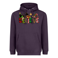 Plum christmas believe Heavyweight Hoodie - texasbilliewilder