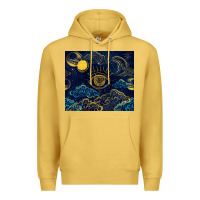 Antique Gold evil eye moon Premium Hoodie - TumblerDesignByShophia