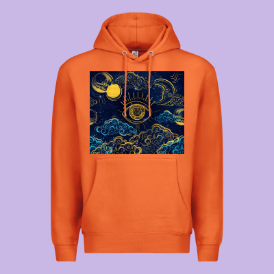 Evil Eye Moon Premium Hoodie Designed By Tumblerdesignbyshophia