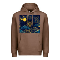 Chestnut evil eye moon Premium Hoodie - TumblerDesignByShophia