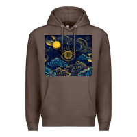 Coffee evil eye moon Premium Hoodie - TumblerDesignByShophia