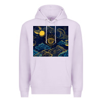 Lilac evil eye moon Premium Hoodie - TumblerDesignByShophia