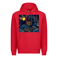Red evil eye moon Premium Hoodie - TumblerDesignByShophia