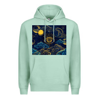 Seafoam evil eye moon Premium Hoodie - TumblerDesignByShophia