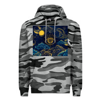 Slate Camo evil eye moon Premium Hoodie - TumblerDesignByShophia