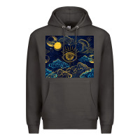 Smoke evil eye moon Premium Hoodie - TumblerDesignByShophia