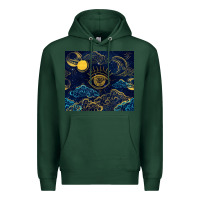 Sports Green evil eye moon Premium Hoodie - TumblerDesignByShophia