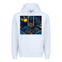 White evil eye moon Premium Hoodie - TumblerDesignByShophia