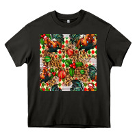 Asphalt christmas leopard chicken Heavy Core Tee - FaDigitalArtStudio