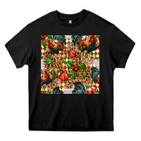 Black christmas leopard chicken Heavy Core Tee - FaDigitalArtStudio