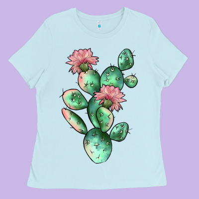 Cactus 5 Ladies Tee Designed By Jahusdesignshop