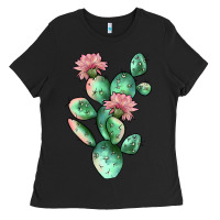 Black cactus 5 Ladies Tee - JahusDesignShop