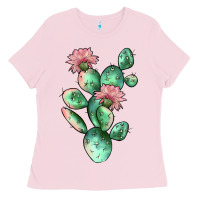 Bubblegum Pink cactus 5 Ladies Tee - JahusDesignShop