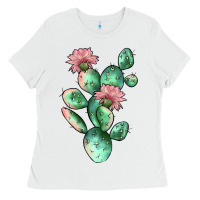 White cactus 5 Ladies Tee - JahusDesignShop