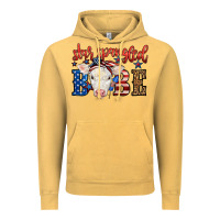 Vintage Mustard Western Star Spangled Baby Cow Vintage Hoodie - LillyAllenDesigns