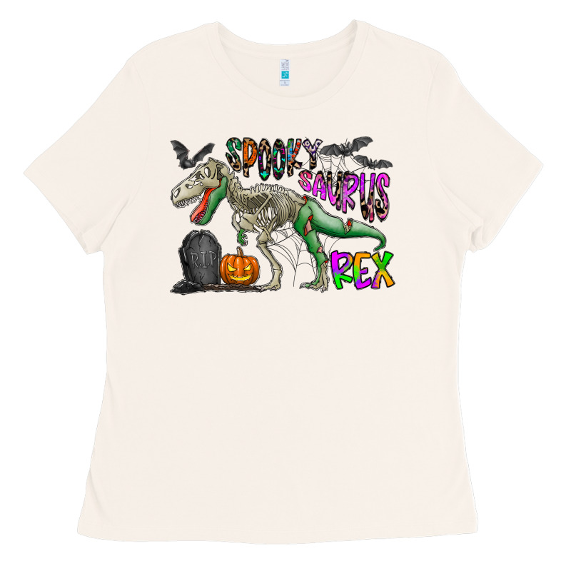 Spooky Saurus Rex Ladies Tee by CowhideDigitalArt | Teevron