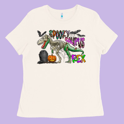 Spooky Saurus Rex Ladies Tee Designed By Cowhidedigitalart