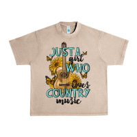French Oak just a girl who loves country music Urban Heavy Tee - MaliasSmallBusiness