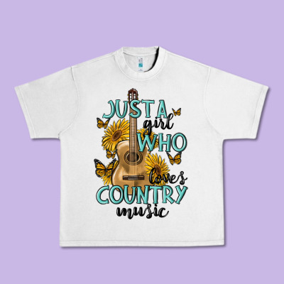 Just A Girl Who Loves Country Music Urban Heavy Tee Designed By Maliassmallbusiness