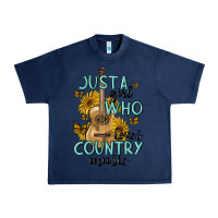 Navy just a girl who loves country music Urban Heavy Tee - MaliasSmallBusiness