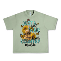 Oil Green just a girl who loves country music Urban Heavy Tee - MaliasSmallBusiness
