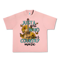 Salmon just a girl who loves country music Urban Heavy Tee - MaliasSmallBusiness