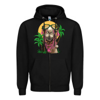 Black camel with oasis Zipper Hoodie - BarkalooDesign