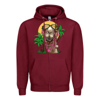 Burgundy camel with oasis Zipper Hoodie - BarkalooDesign