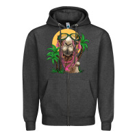 Charcoal Heather camel with oasis Zipper Hoodie - BarkalooDesign