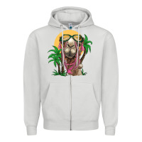 Dove Grey camel with oasis Zipper Hoodie - BarkalooDesign