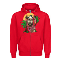 Red camel with oasis Zipper Hoodie - BarkalooDesign
