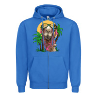 True Royal camel with oasis Zipper Hoodie - BarkalooDesign