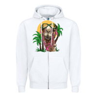 White camel with oasis Zipper Hoodie - BarkalooDesign