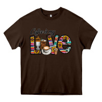 Chocolate Brown coffee İs mt love Heavy Core Tee - CowhideDigitalArt