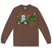 Chestnut christmas tractor Long Sleeve Tee - MaliasSmallBusiness