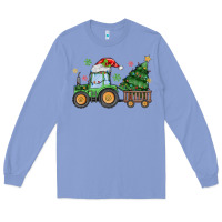 Colony Blue christmas tractor Long Sleeve Tee - MaliasSmallBusiness