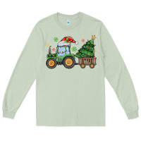 Matcha christmas tractor Long Sleeve Tee - MaliasSmallBusiness
