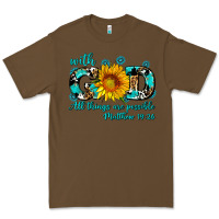 Cacao with god all things are possible sunflower Premium Tee - AdoDesignShop
