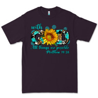 Plum with god all things are possible sunflower Premium Tee - AdoDesignShop