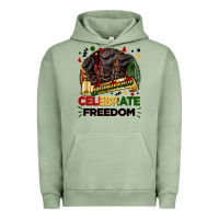 Pigment Oil Green Juneteenth celebrate freedom Urban Hoodie - FaDigitalArtStudio