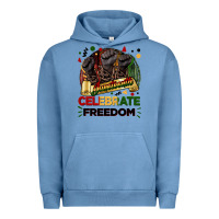 Pigment Pebble Blue Juneteenth celebrate freedom Urban Hoodie - FaDigitalArtStudio
