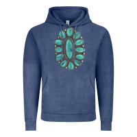 Vintage Denim Turquoise Gemstone Jewelry Vintage Hoodie - LillyAllenDesigns