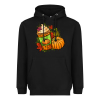 Black Fall pumpkin coffee Heavyweight Hoodie - NancyCooperArtShop