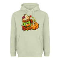 Matcha Fall pumpkin coffee Heavyweight Hoodie - NancyCooperArtShop