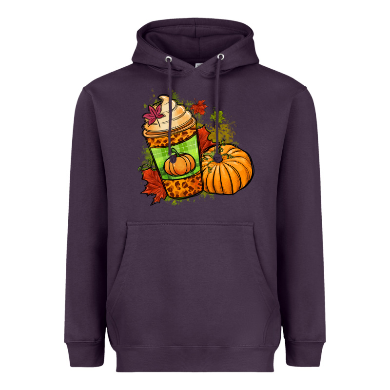 Fall Pumpkin Coffee Heavyweight Hoodie by NancyCooperArtShop | Teevron