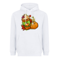 White Fall pumpkin coffee Heavyweight Hoodie - NancyCooperArtShop