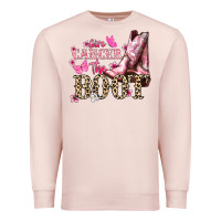 Pale Pink Give Cancer the boot Cancer Awareness Premium Sweatshirt - HowdyJamesFarm