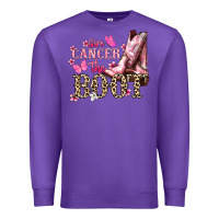 Purple Give Cancer the boot Cancer Awareness Premium Sweatshirt - HowdyJamesFarm