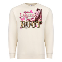 Sandshell Give Cancer the boot Cancer Awareness Premium Sweatshirt - HowdyJamesFarm