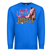 True Royal Give Cancer the boot Cancer Awareness Premium Sweatshirt - HowdyJamesFarm